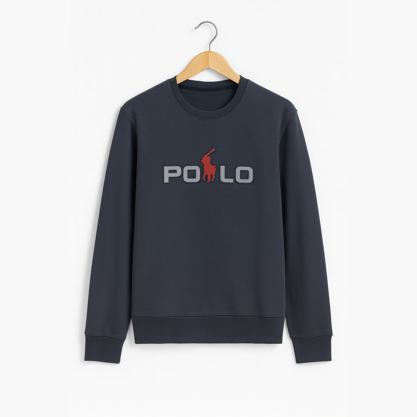 Charcoal Blue Polo Sweatshirt